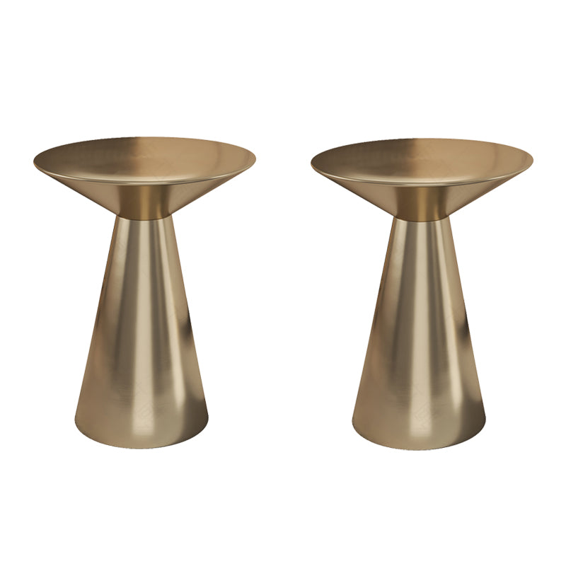 Metal Side End Table Minimalist Pedestal Side End Table for Living Room