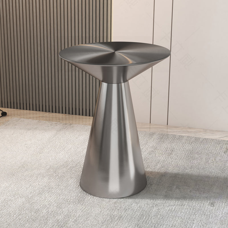 Metal Side End Table Minimalist Pedestal Side End Table for Living Room