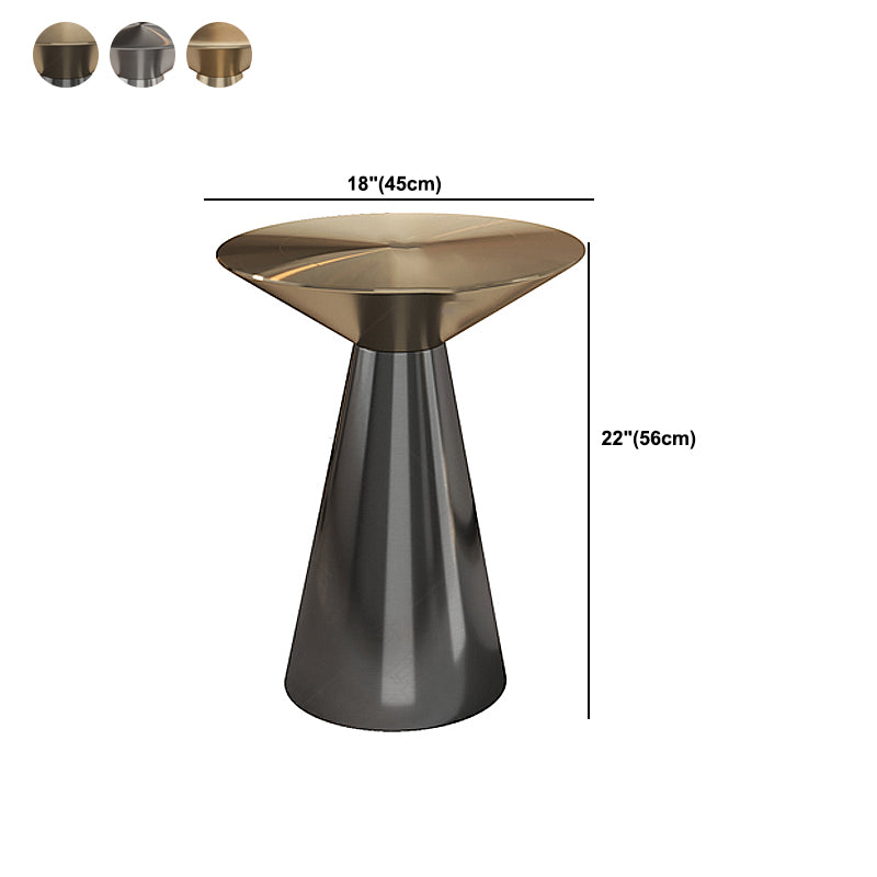 Metal Side End Table Minimalist Pedestal Side End Table for Living Room