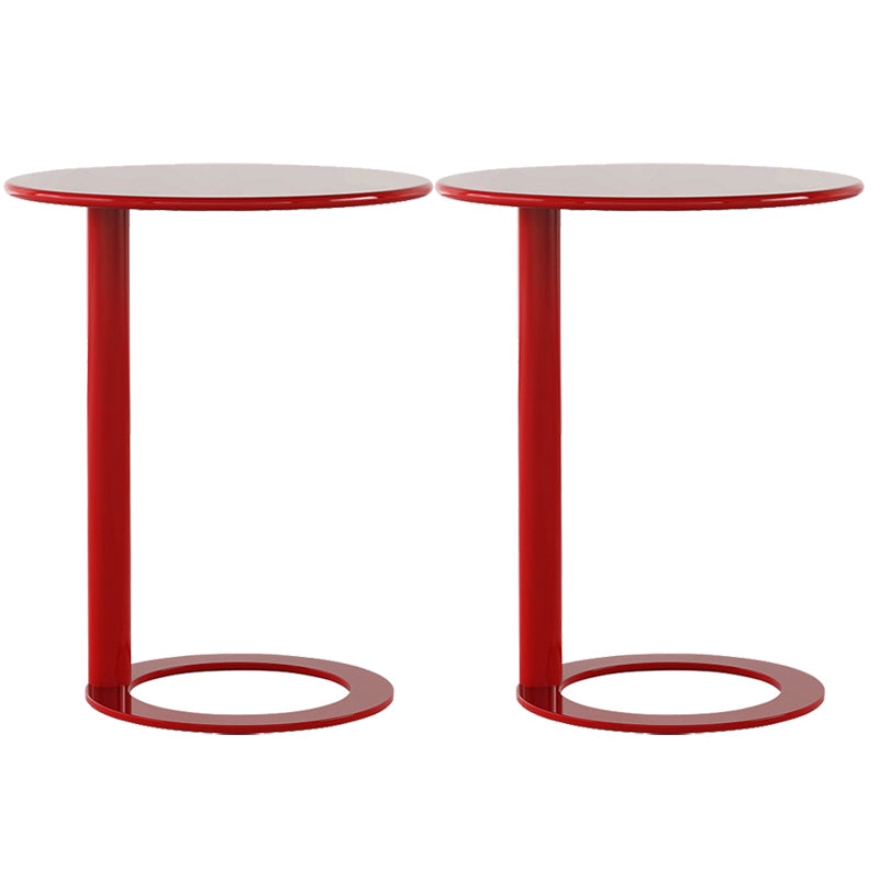 Minimalist Metal Side End Table Pedestal Side End Table for Bedroom