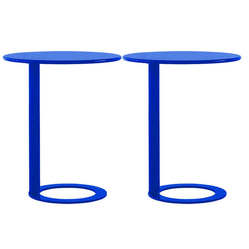 Minimalist Metal Side End Table Pedestal Side End Table for Bedroom