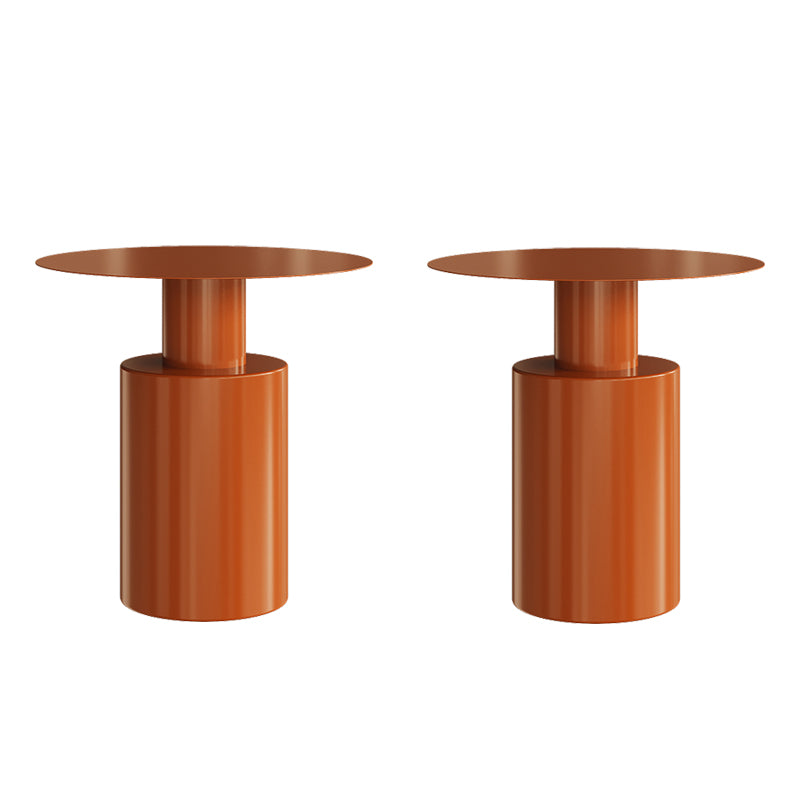 Metal Side End Table Pedestal Side End Table for Living Room
