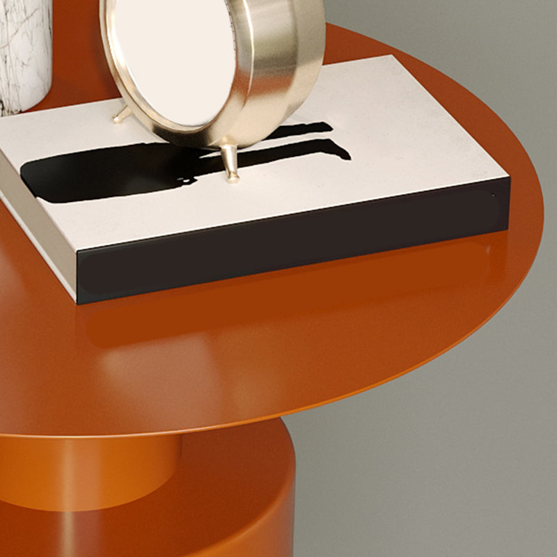 Metal Side End Table Pedestal Side End Table for Living Room