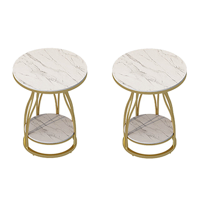 Minimalist Slate Side End Table Double Tier Frame Side End Table