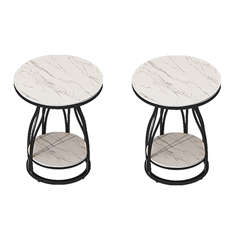 Minimalist Slate Side End Table Double Tier Frame Side End Table