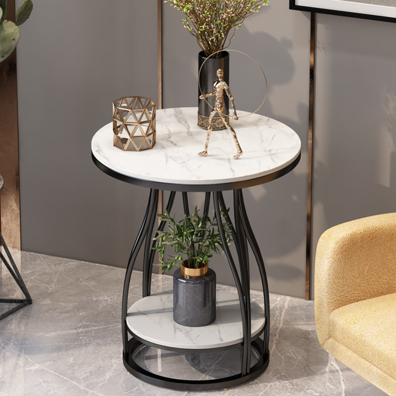 Minimalist Slate Side End Table Double Tier Frame Side End Table