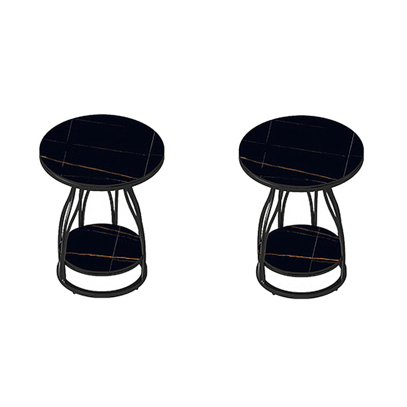 Minimalist Slate Side End Table Double Tier Frame Side End Table
