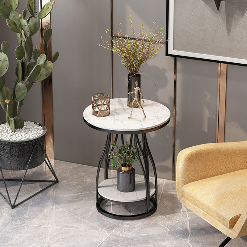 Minimalist Slate Side End Table Double Tier Frame Side End Table