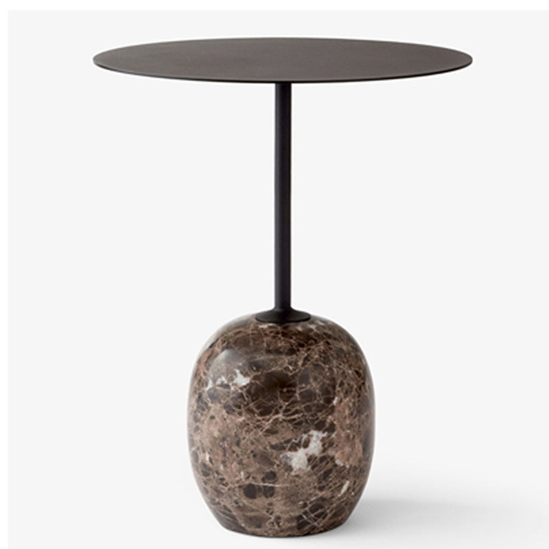 Pedestal Round Side Table Mid-Century Metal Sofa Corner Table