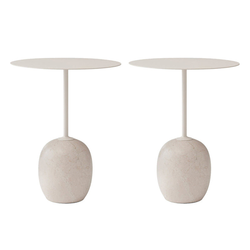 Pedestal Round Side Table Mid-Century Metal Sofa Corner Table