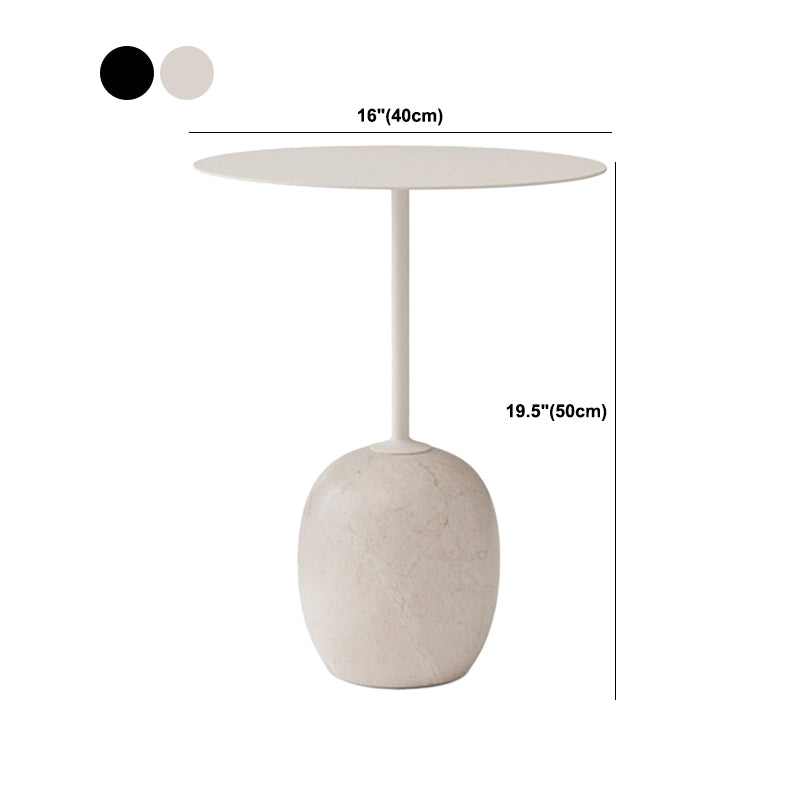 Pedestal Round Side Table Mid-Century Metal Sofa Corner Table