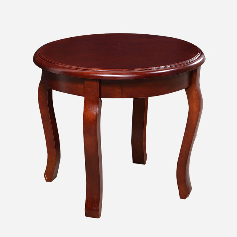 Traditional Round Side Table Minimalist Wood Sofa Corner Table