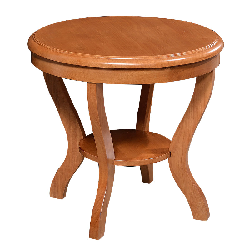 Traditional Round Side Table Minimalist Wood Sofa Corner Table