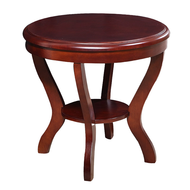 Traditional Round Side Table Minimalist Wood Sofa Corner Table
