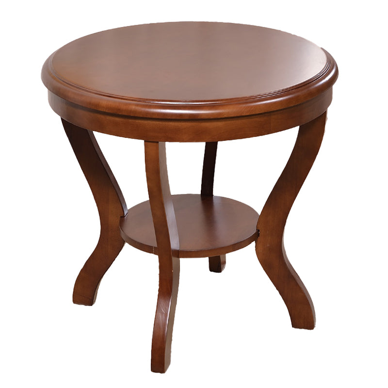 Traditional Round Side Table Minimalist Wood Sofa Corner Table