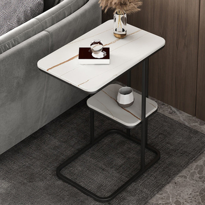 Slate Rectangular Side Table Modern Minimalist Sofa Corner Table