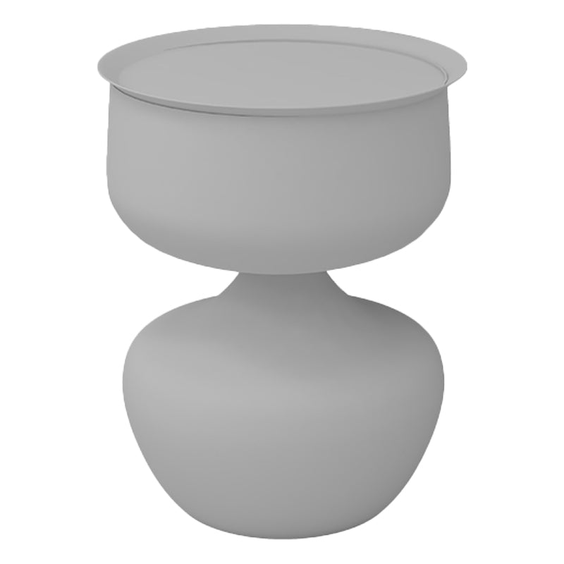 Tray Top Pedestal Side Table Round Sofa Corner Table with Storage