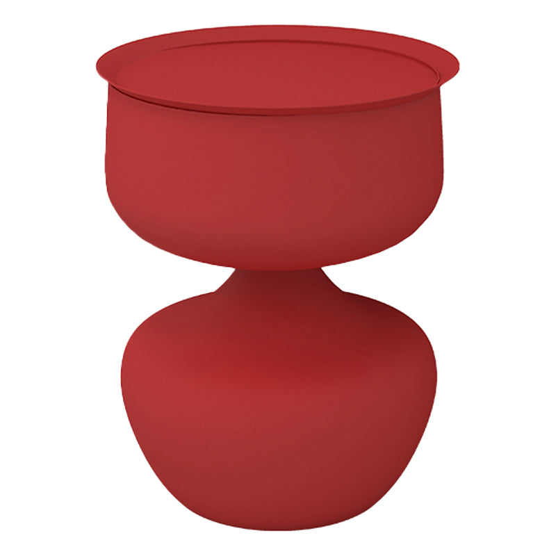 Tray Top Pedestal Side Table Round Sofa Corner Table with Storage