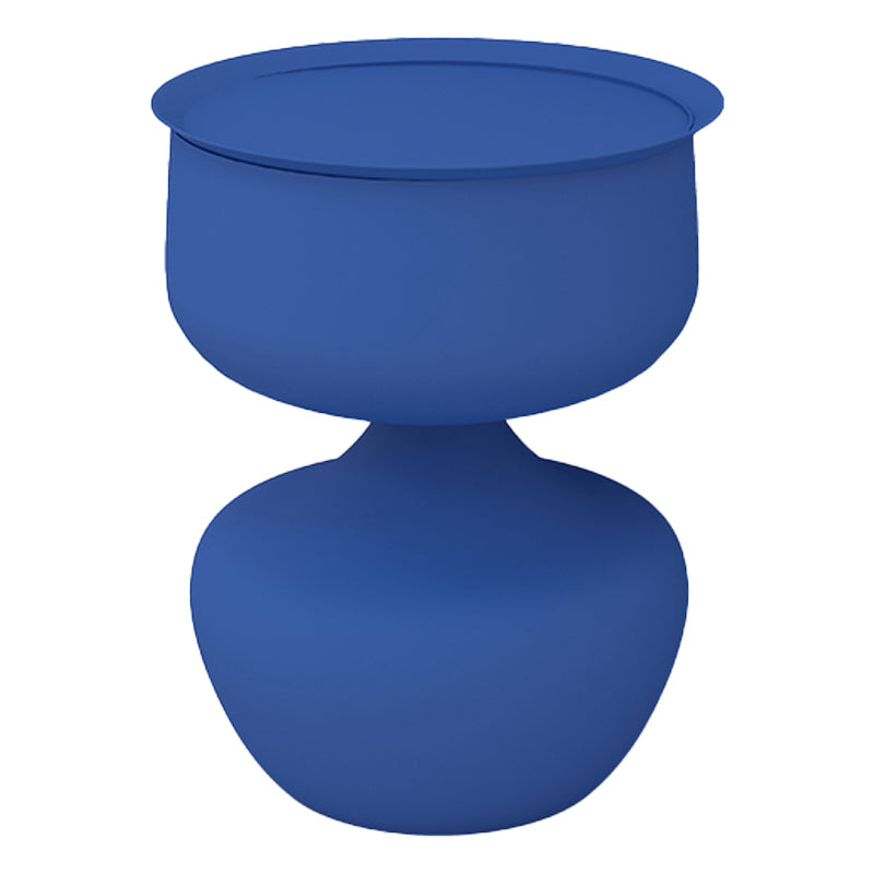 Tray Top Pedestal Side Table Round Sofa Corner Table with Storage