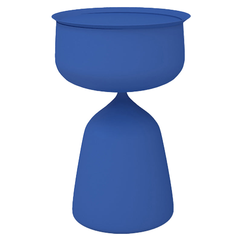 Tray Top Pedestal Side Table Round Sofa Corner Table with Storage