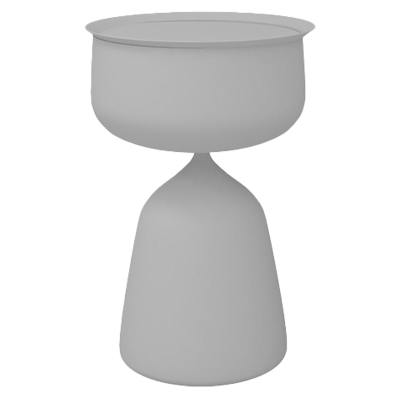 Tray Top Pedestal Side Table Round Sofa Corner Table with Storage