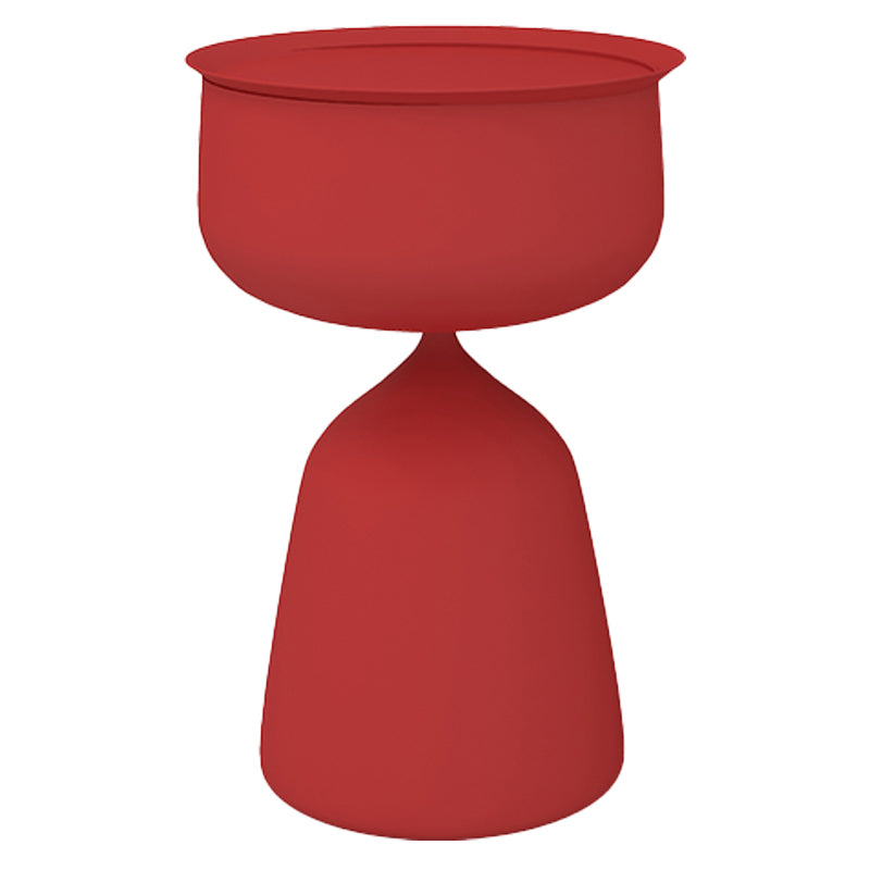 Tray Top Pedestal Side Table Round Sofa Corner Table with Storage