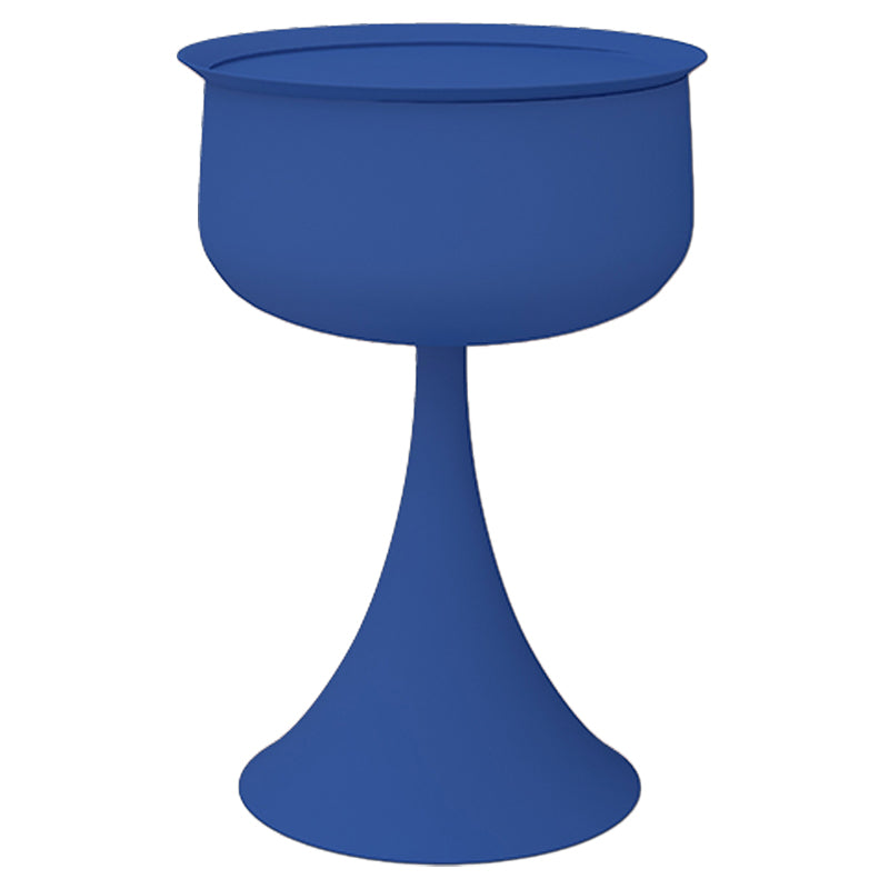 Tray Top Pedestal Side Table Round Sofa Corner Table with Storage