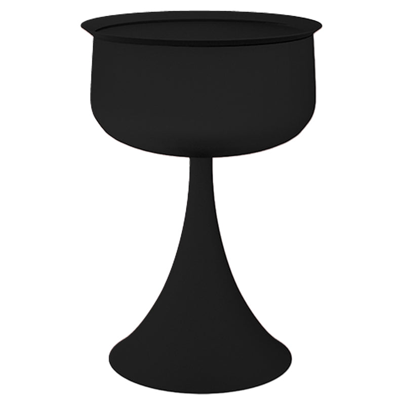 Tray Top Pedestal Side Table Round Sofa Corner Table with Storage