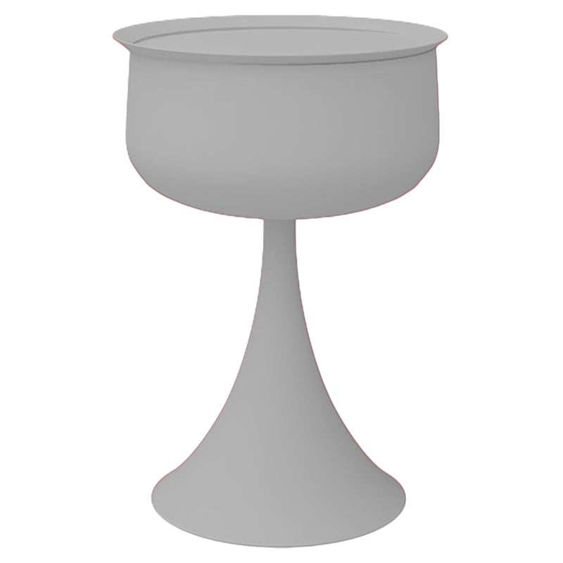 Tray Top Pedestal Side Table Round Sofa Corner Table with Storage