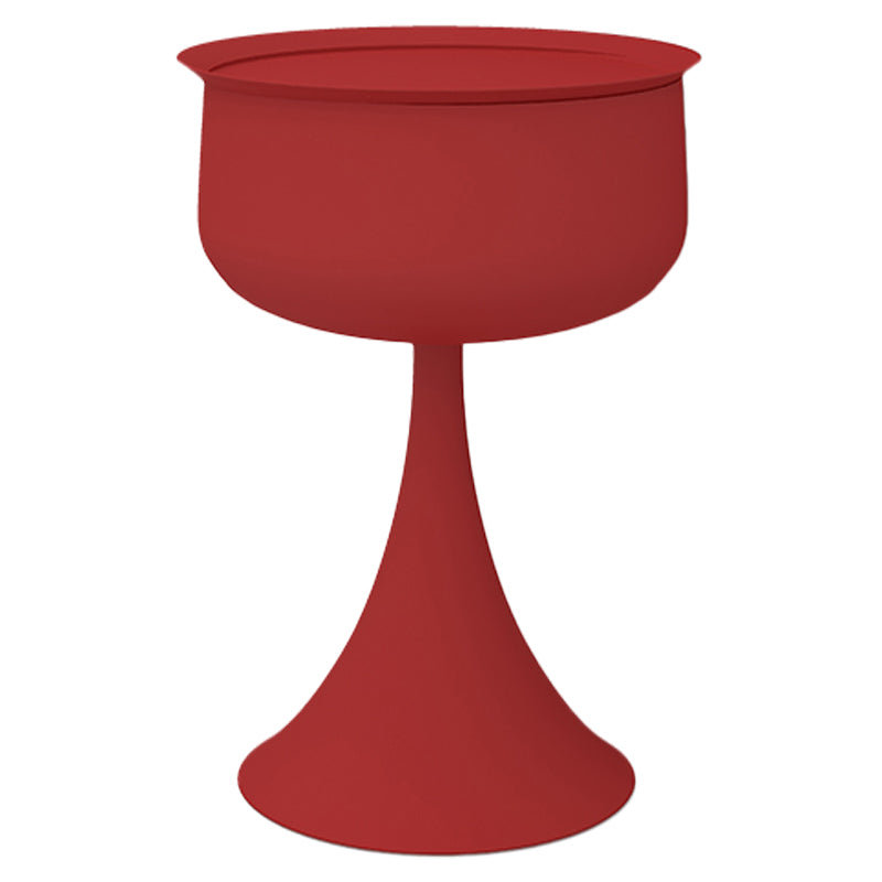 Tray Top Pedestal Side Table Round Sofa Corner Table with Storage