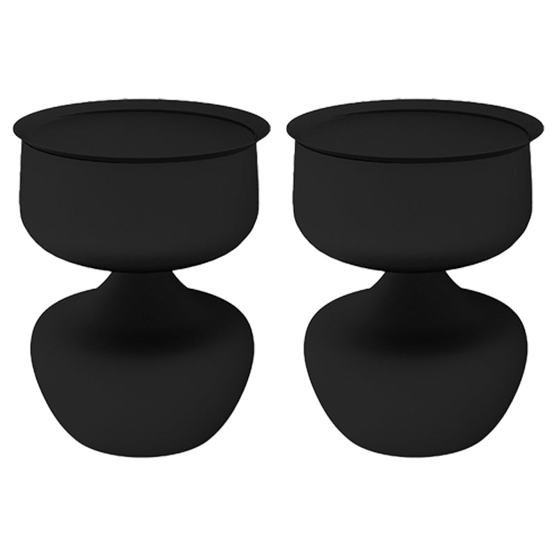 Tray Top Pedestal Side Table Round Sofa Corner Table with Storage