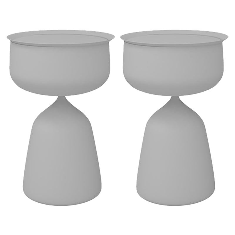 Tray Top Pedestal Side Table Round Sofa Corner Table with Storage