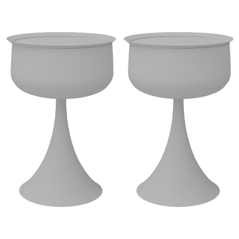 Tray Top Pedestal Side Table Round Sofa Corner Table with Storage