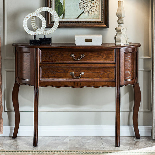 14"W Mid-Century Modern Console Table Half Moon Console Sofa Table