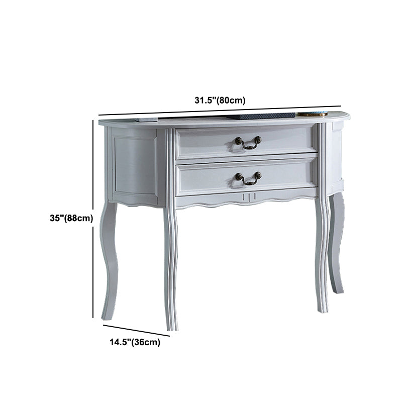14"W Mid-Century Modern Console Table Half Moon Console Sofa Table