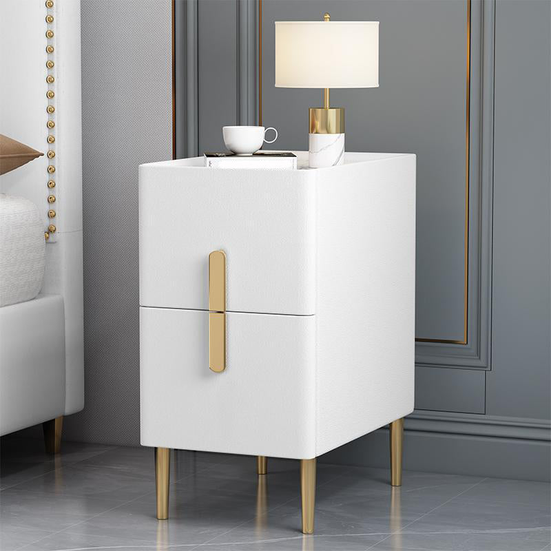 21.65" Tall Glam Bedside Cabinet Solid Wood Night Table with Drawers
