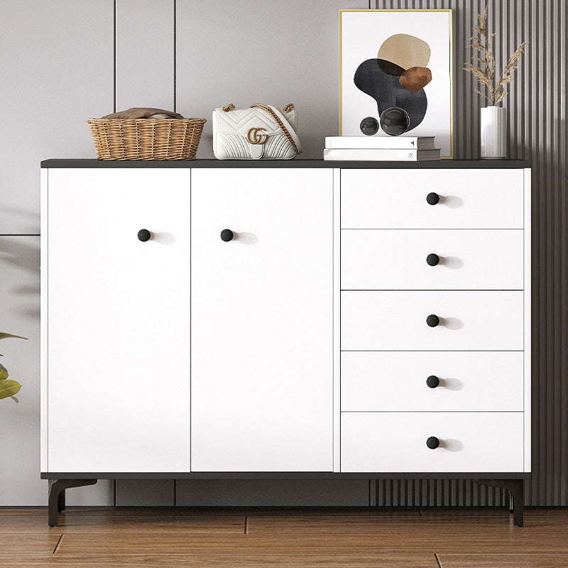 Classic Glam White Storage Chest Wood Soft-Close Drawers Dresser