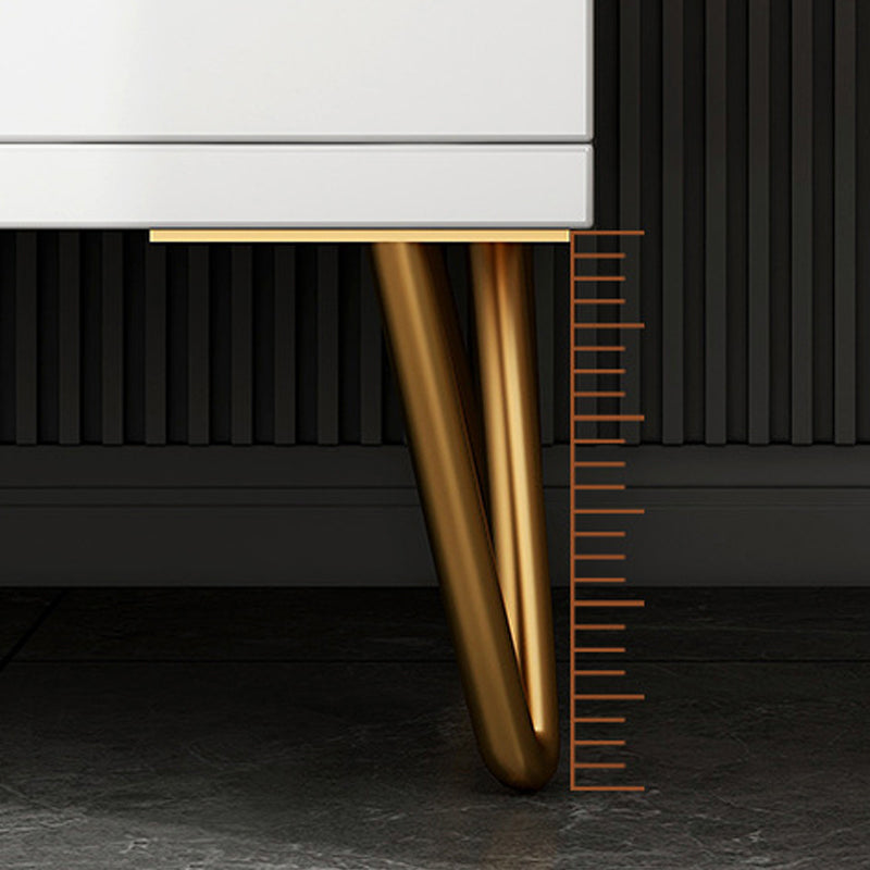 Classic Glam White Storage Chest Wood Soft-Close Drawers Dresser