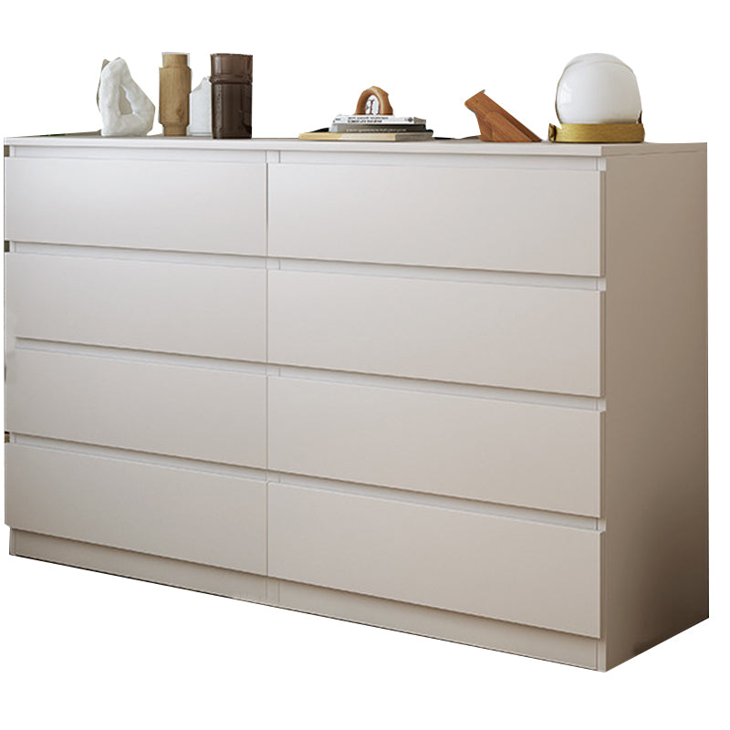 Contemporary White Storage Chest Dresser Wood Bedroom Dresser