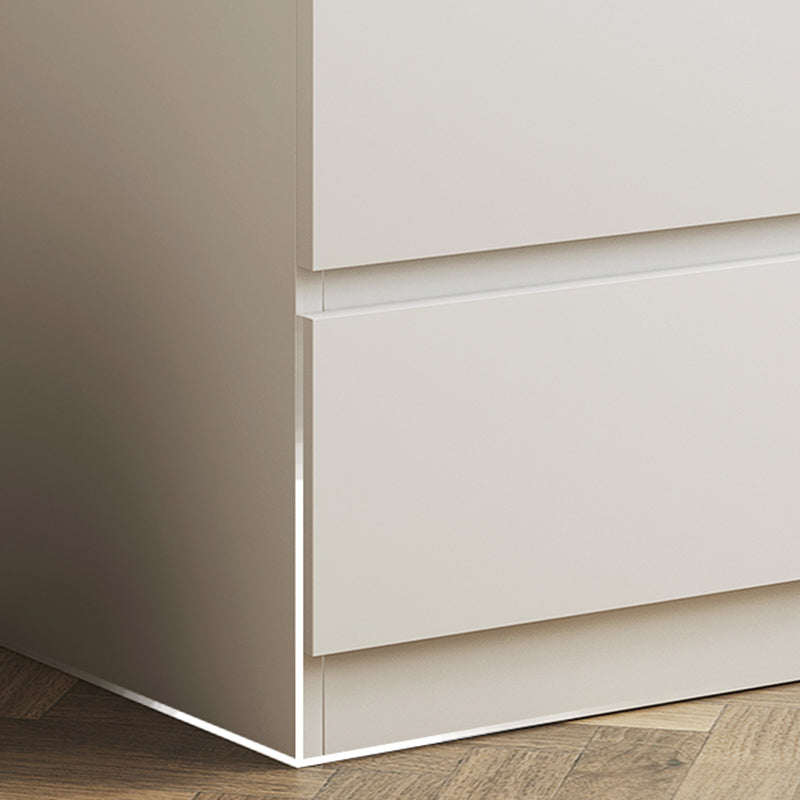 Contemporary White Storage Chest Dresser Wood Bedroom Dresser