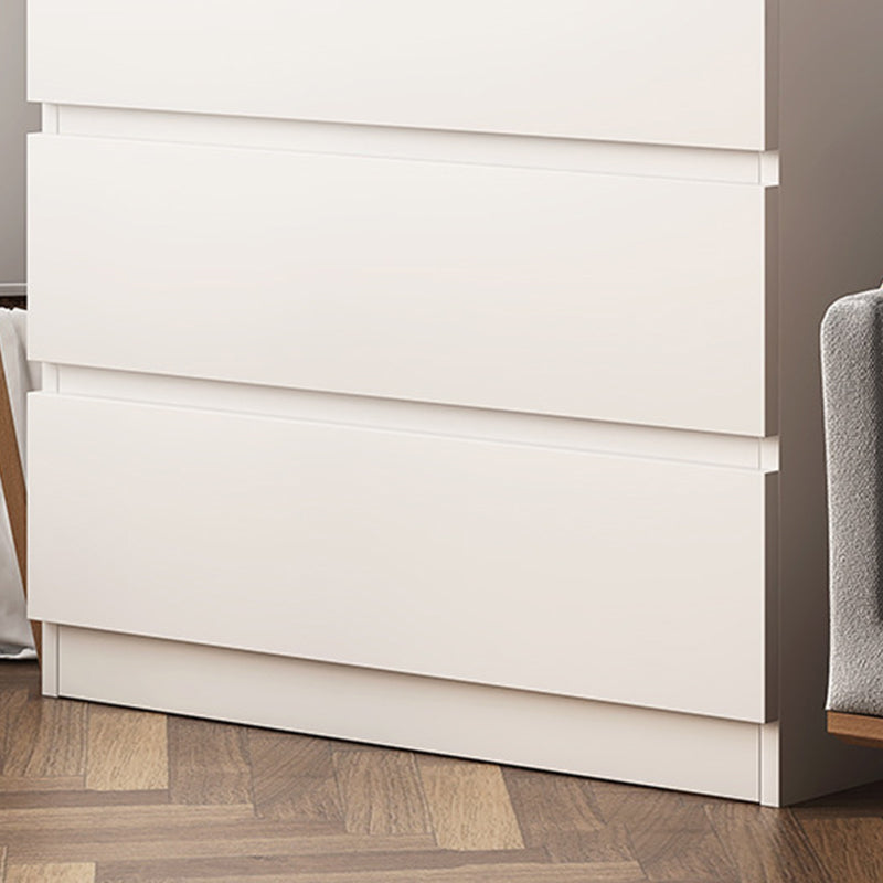 Contemporary White Storage Chest Dresser Wood Bedroom Dresser