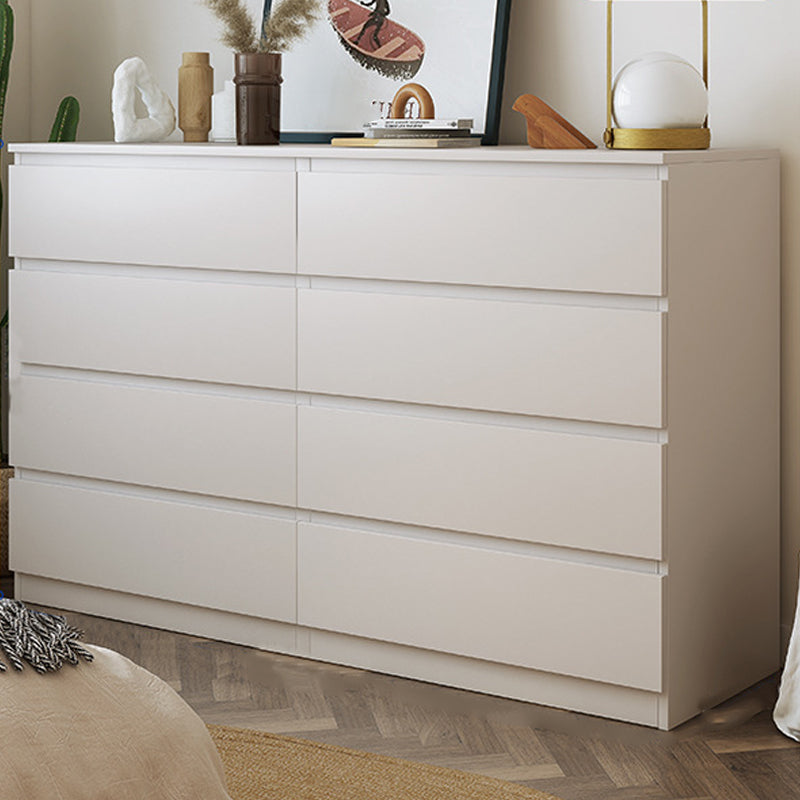 Contemporary White Storage Chest Dresser Wood Bedroom Dresser