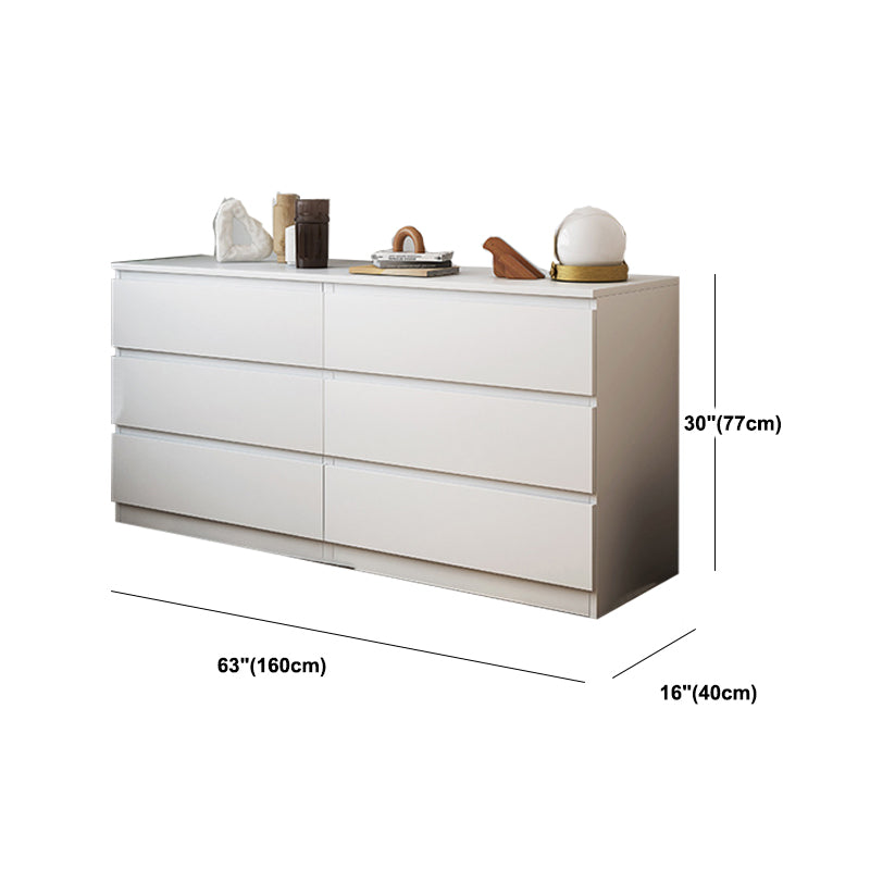 Contemporary White Storage Chest Dresser Wood Bedroom Dresser