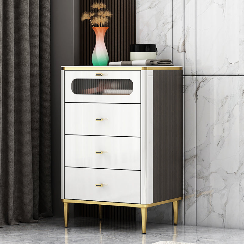 Contemporary Storage Chest Vertical Storage Chest Dresser 15.7" Wide