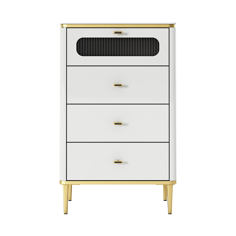 Contemporary Storage Chest Vertical Storage Chest Dresser 15.7" Wide