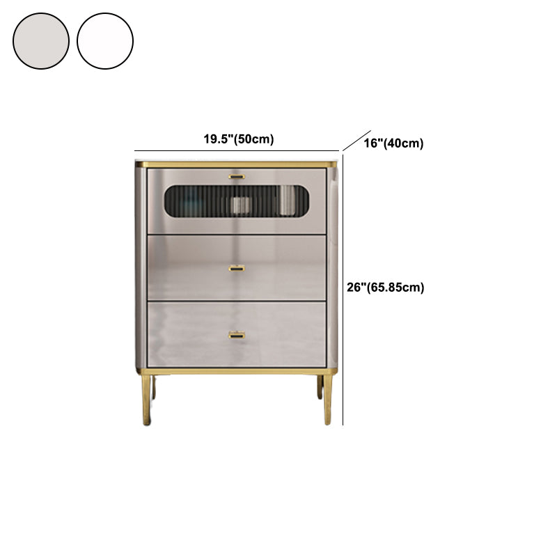 Contemporary Storage Chest Vertical Storage Chest Dresser 15.7" Wide