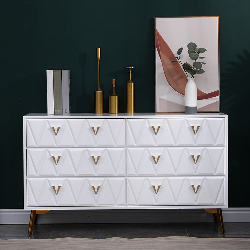 Contemporary Bedroom Storage Chest Solid Wood Soft-Close Drawers Dresser