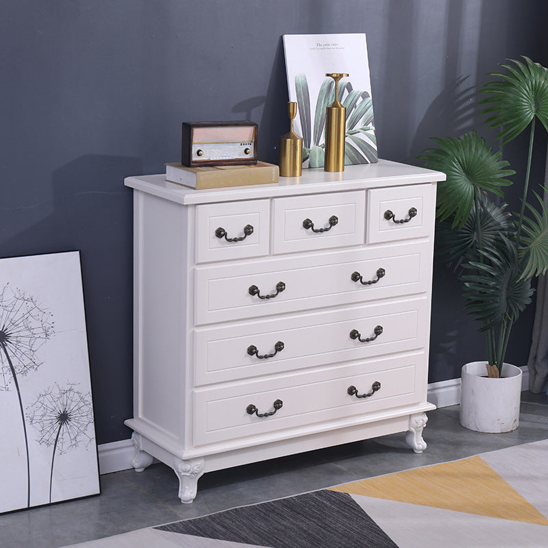 Contemporary Bedroom Storage Chest Solid Wood Soft-Close Drawers Dresser
