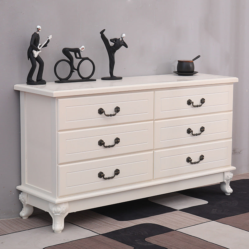 Contemporary Bedroom Storage Chest Solid Wood Soft-Close Drawers Dresser