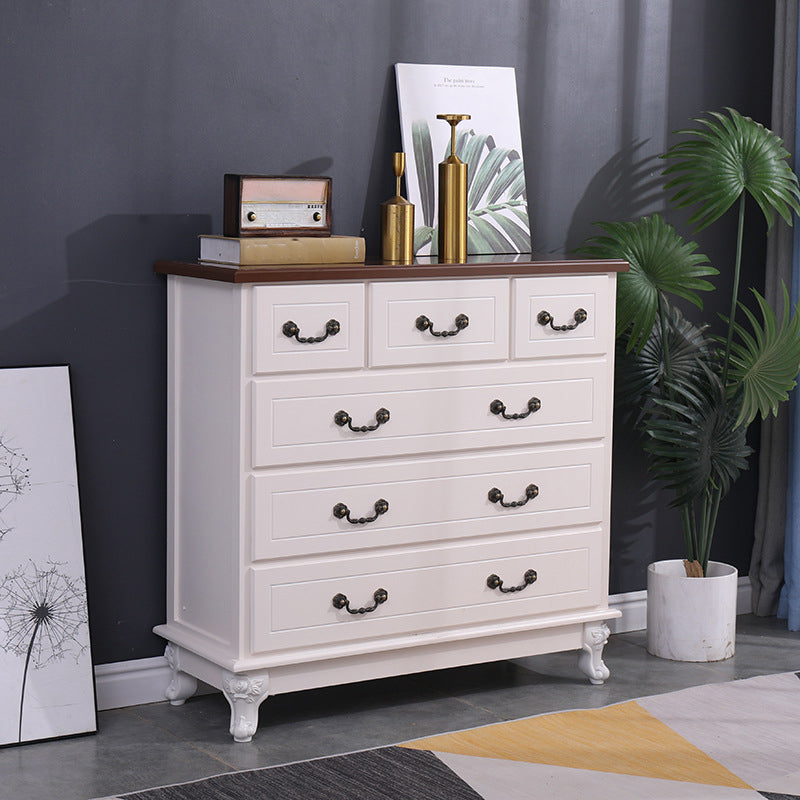 Contemporary Bedroom Storage Chest Solid Wood Soft-Close Drawers Dresser